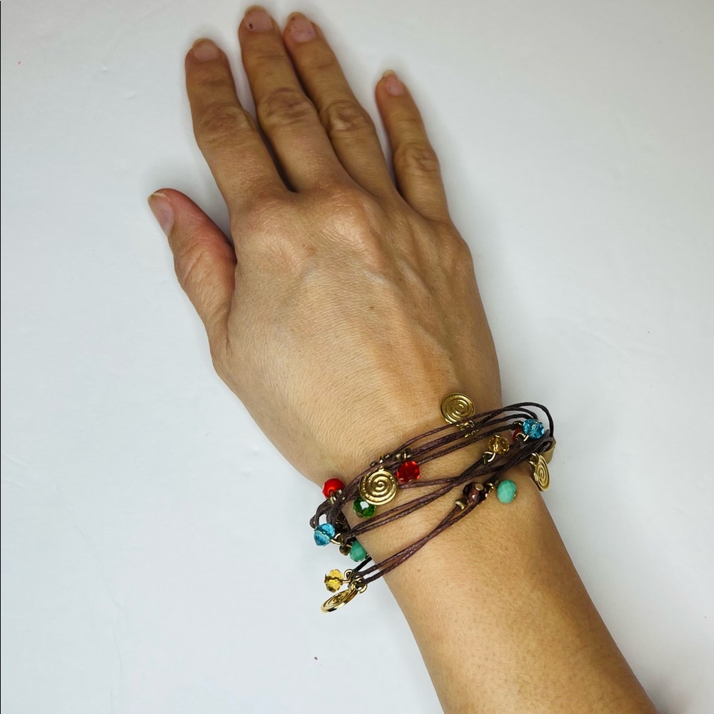 BAOBAB Leather bracelet 18 Carat Gold Plated
